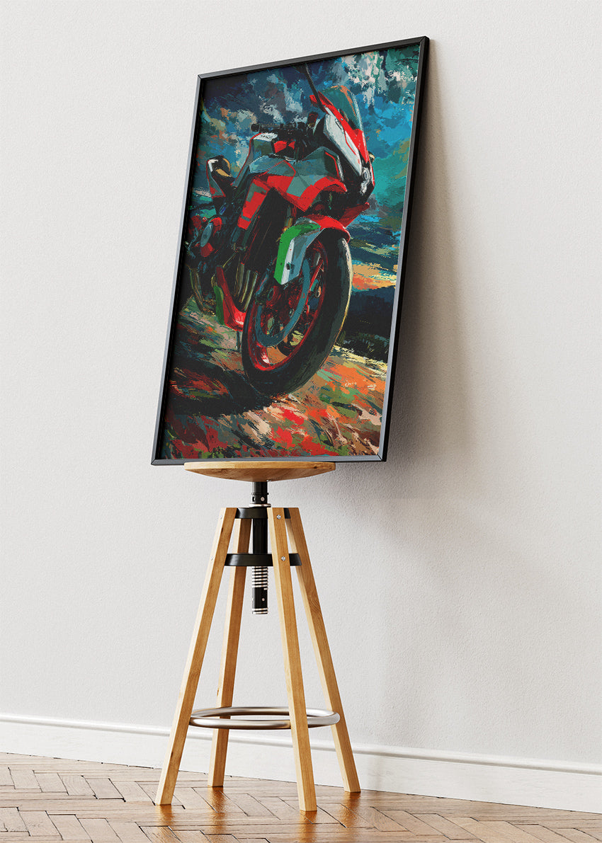 Italian Superbike Motion Wall Art Poster & Canvas