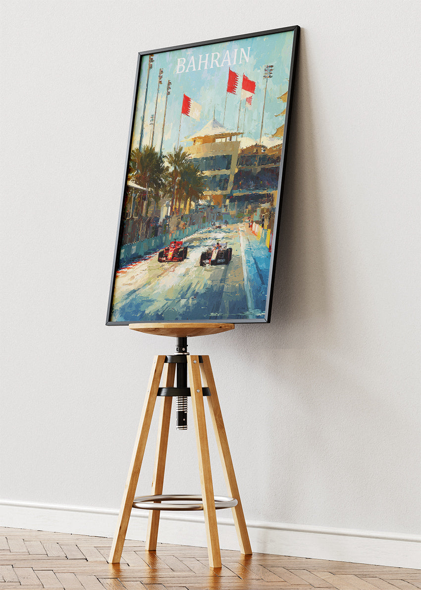 Bahrain Formula 1 Wall Art Poster & Canvas | Desert Grand Prix Racing Print