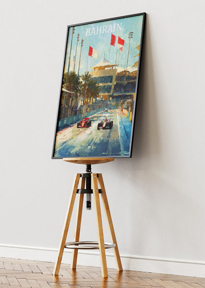 Bahrain Formula 1 Wall Art Poster & Canvas | Desert Grand Prix Racing Print