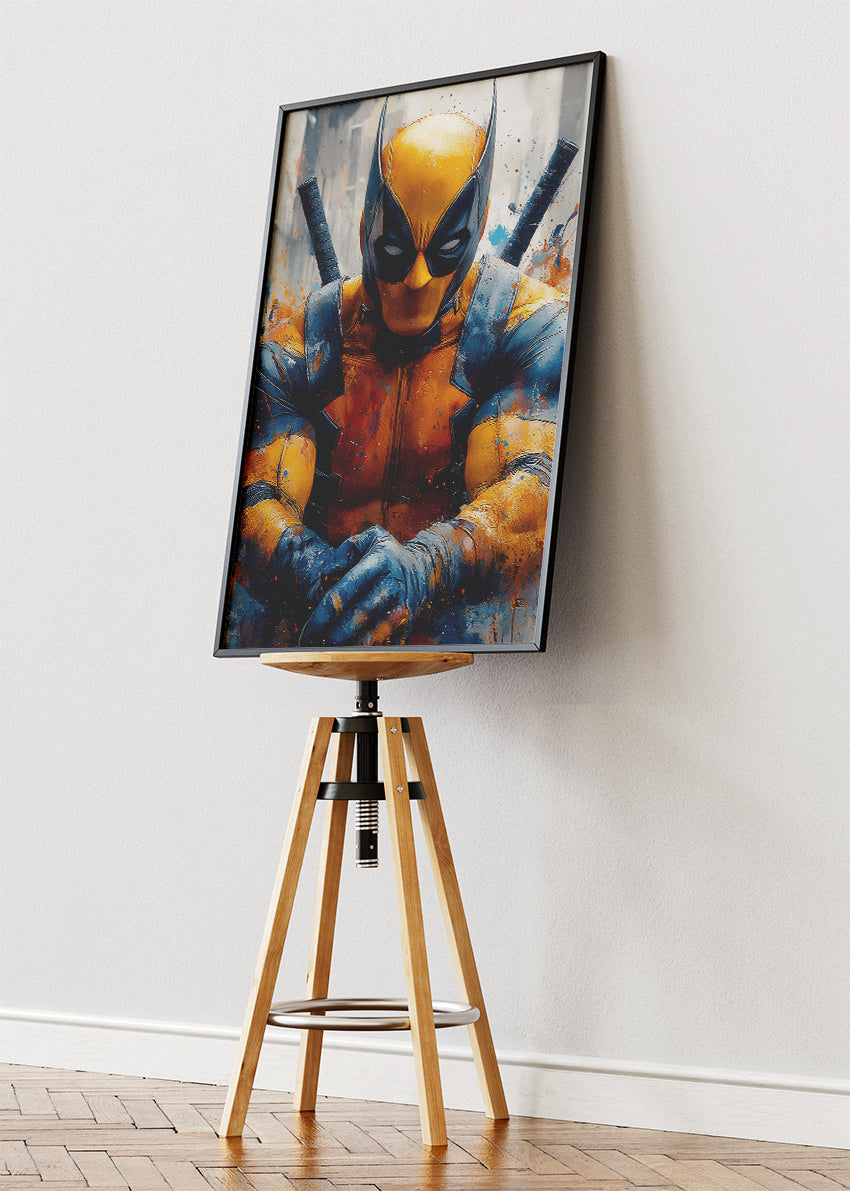 Wolverine – Modern Action Portrait Canvas & Poster Print – AI PRINT LAB