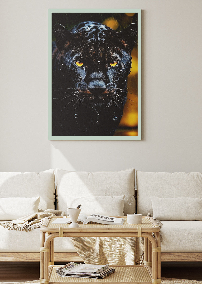 Black Panther Canvas Print & Poster – Dark Luxury Wildlife Wall Art