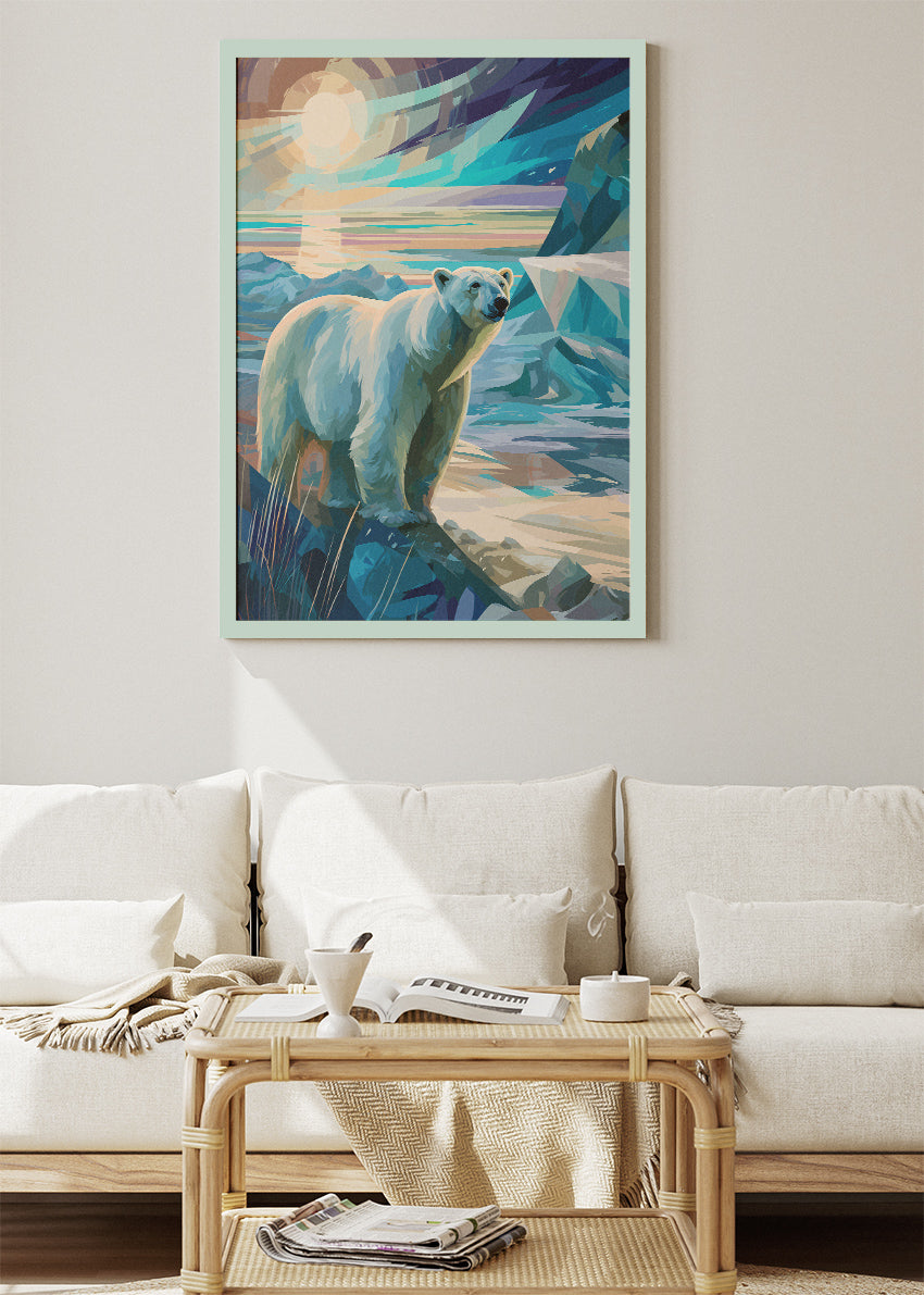 Polar Bear Canvas Print & Poster – Arctic Wildlife Wall Art