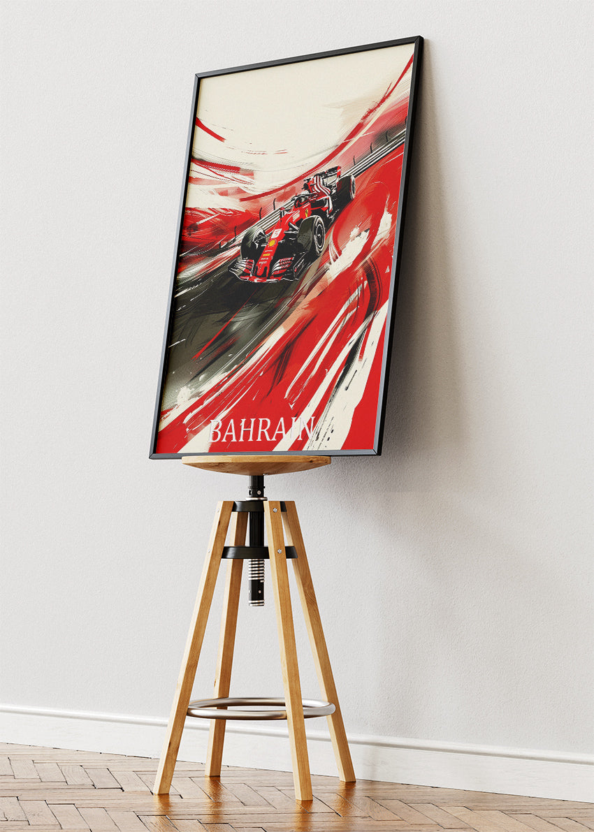 Bahrain Formula 1 Wall Art Poster & Canvas | Abstract F1 Racing Speed Print
