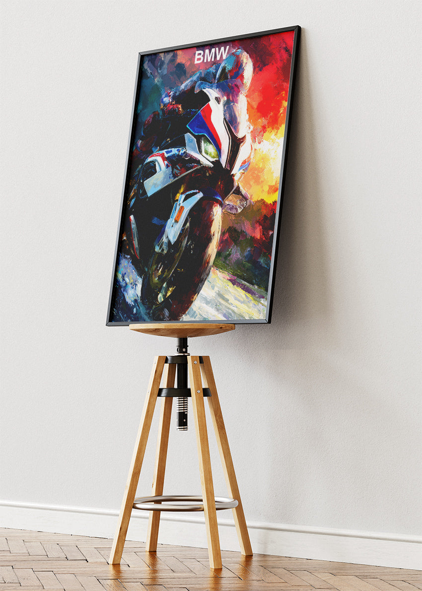BMW Superbike Racing Wall Art Poster & Canvas