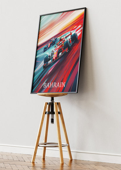 Bahrain Formula 1 Speed Art Poster & Canvas | Dynamic F1 Racing Wall Art