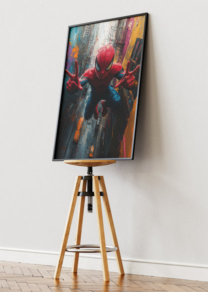 Spider-Man – Urban Vertical Action Canvas & Poster Print – AI PRINT LAB