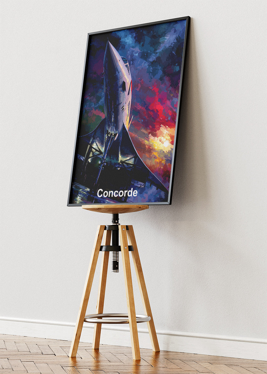 Concorde Supersonic Jet Poster & Canvas Print – Dramatic Aviation Art – Aiprintlab