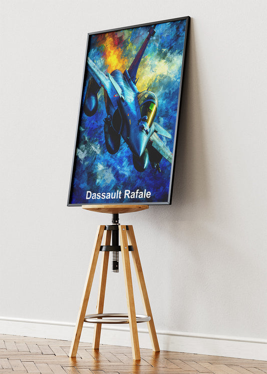 Dassault Rafale Fighter Jet Poster & Canvas Print – Modern Aviation Art – Aiprintlab