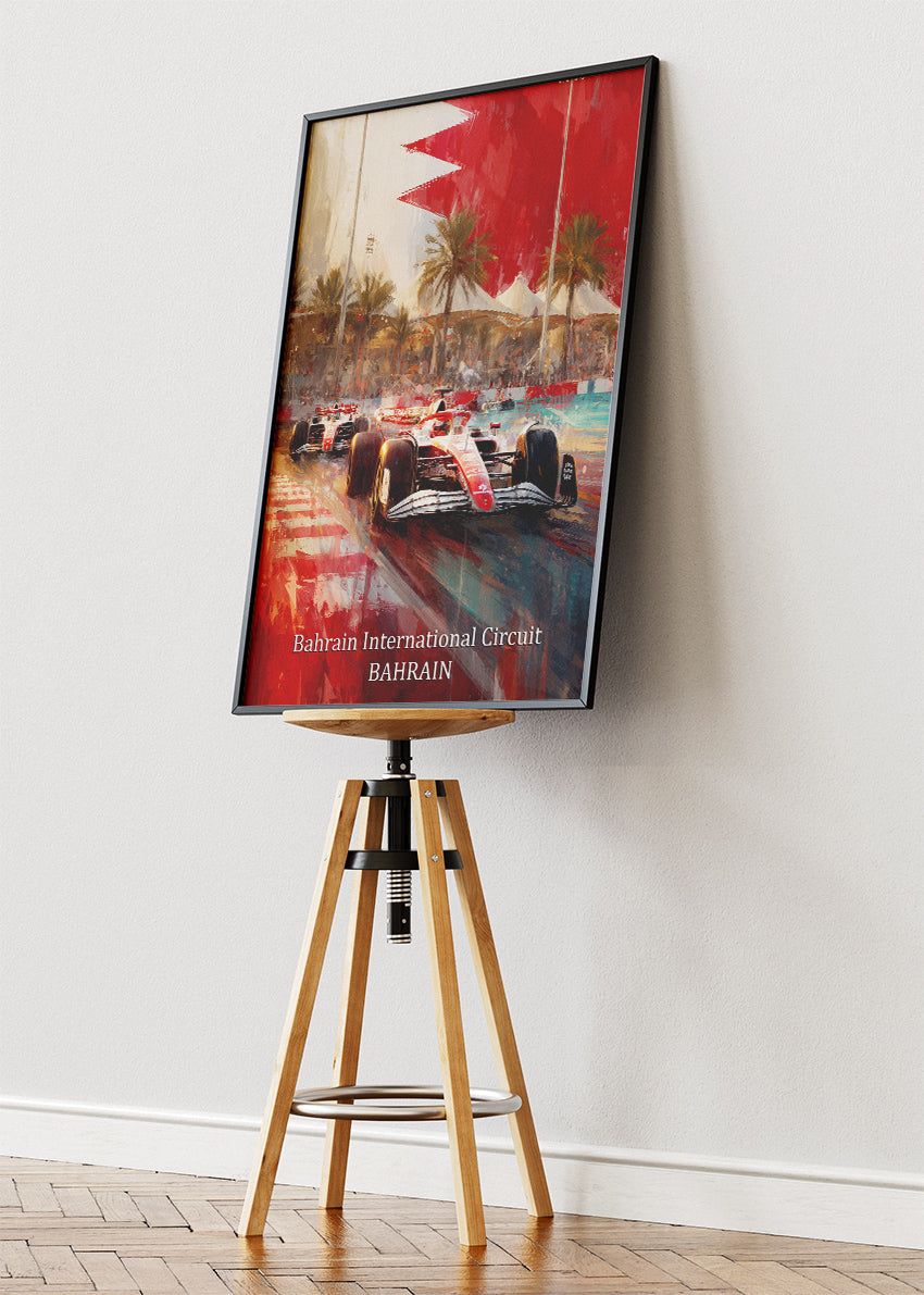 Bahrain International Circuit Formula 1 Poster & Canvas | Modern Motorsport Wall Art