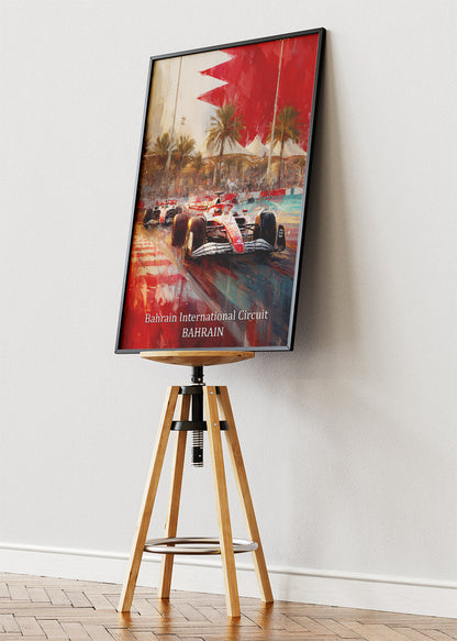 Bahrain International Circuit Formula 1 Poster & Canvas | Modern Motorsport Wall Art