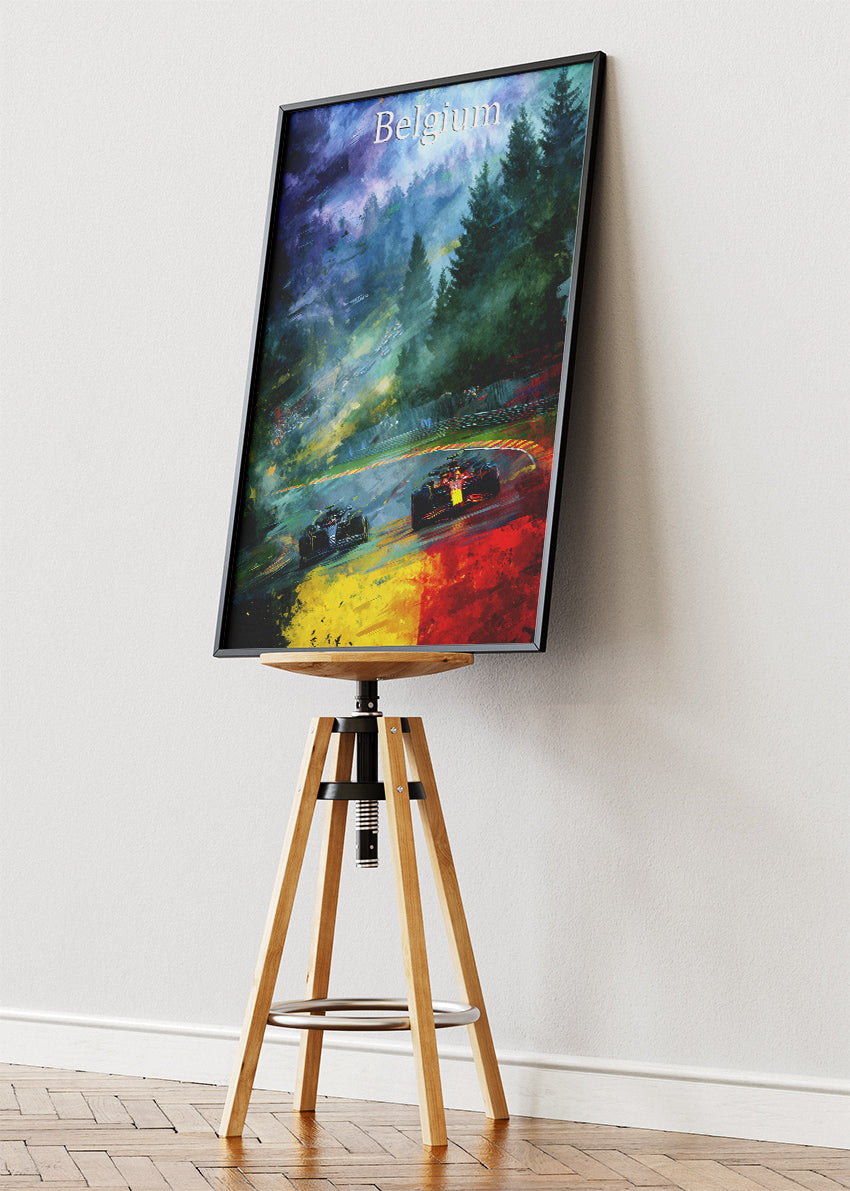 Belgium Formula 1 Poster & Canvas | Spa-Francorchamps Racing Wall Art