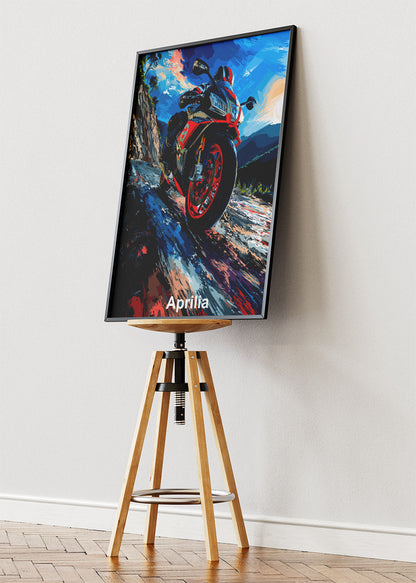 Aprilia Superbike Wall Art Poster & Canvas – Dynamic Motorcycle Racing Artwork