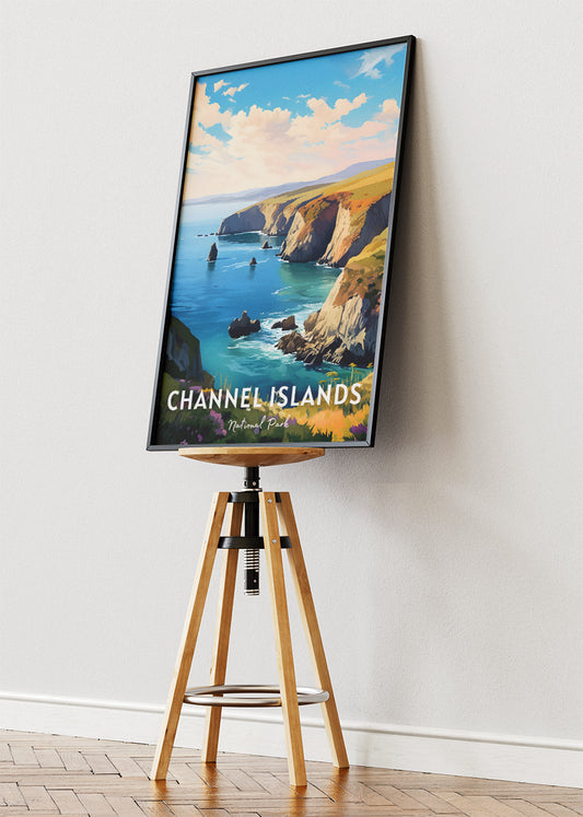 Channel Islands National Park Poster & Canvas Print – Coastal Cliff Landscape Wall Art