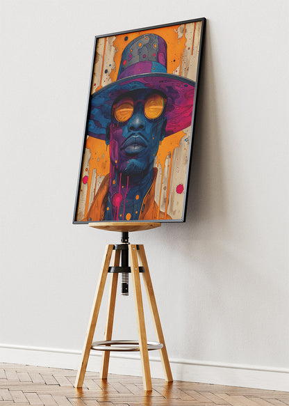 Modern Afro Pop Art Portrait Canvas & Poster Print – AI PRINT LAB