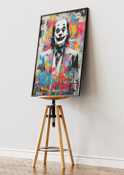 Joker – Urban Graffiti Collage Canvas & Poster Print – AI PRINT LAB