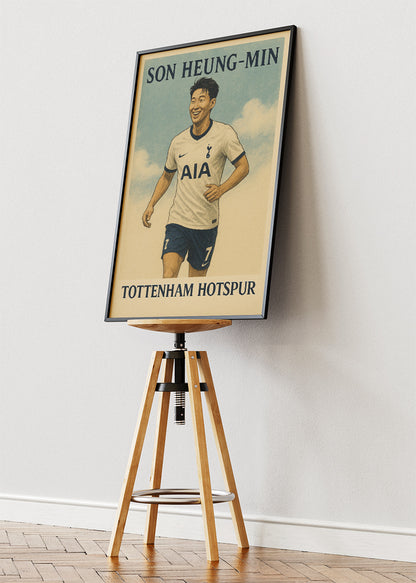 Son Heung-min Tottenham Hotspur Football Wall Art | Dynamic Premier League Star Poster & Canvas