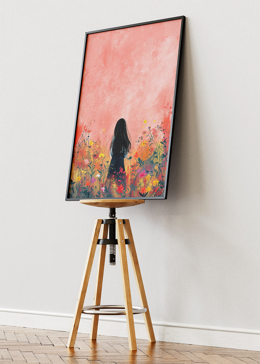 Whispers of Spring Silhouette Canvas & Poster Print – AI PRINT LAB