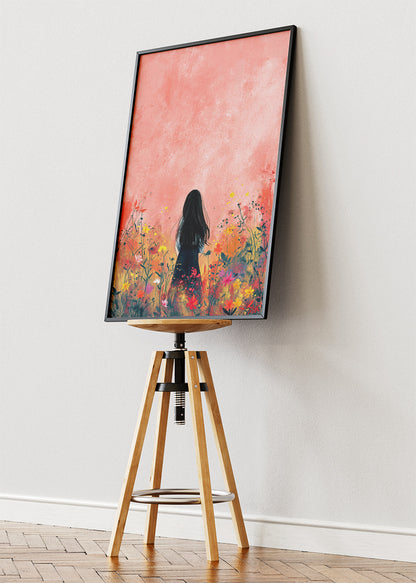 Whispers of Spring Silhouette Canvas & Poster Print – AI PRINT LAB