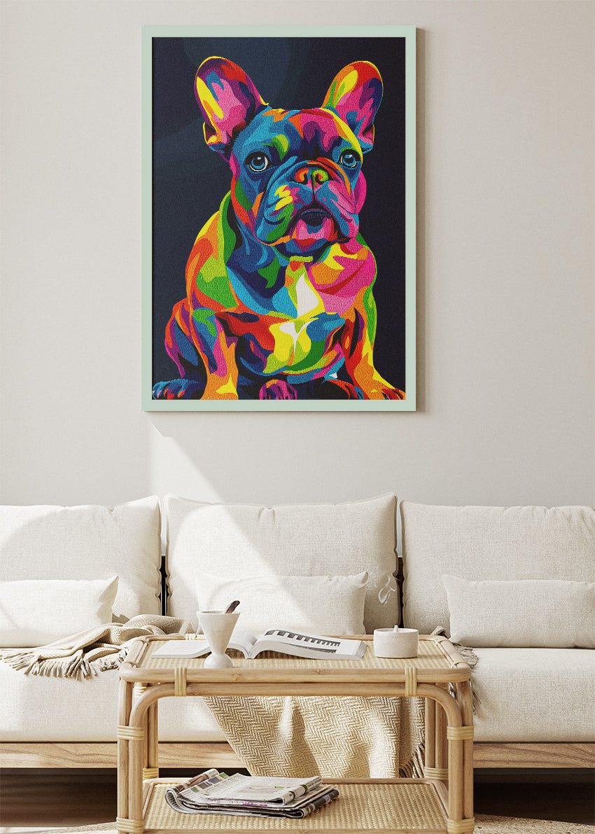 Colorful French Bulldog Pop Art Canvas & Poster Print – AI PRINT LAB