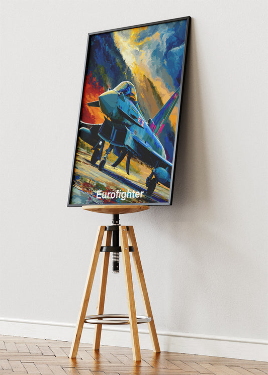 Eurofighter Typhoon Jet Poster & Canvas Print – Modern Fighter Aircraft Art – Aiprintlab