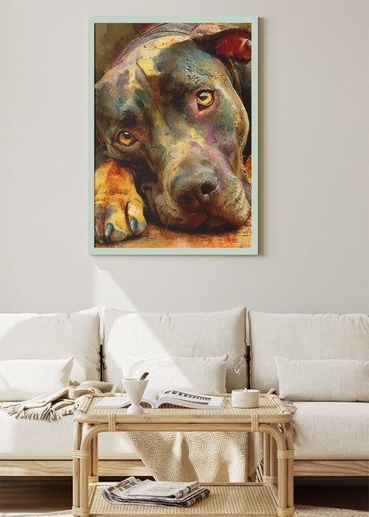Loyal Dog Portrait Canvas & Poster Print – AI PRINT LAB
