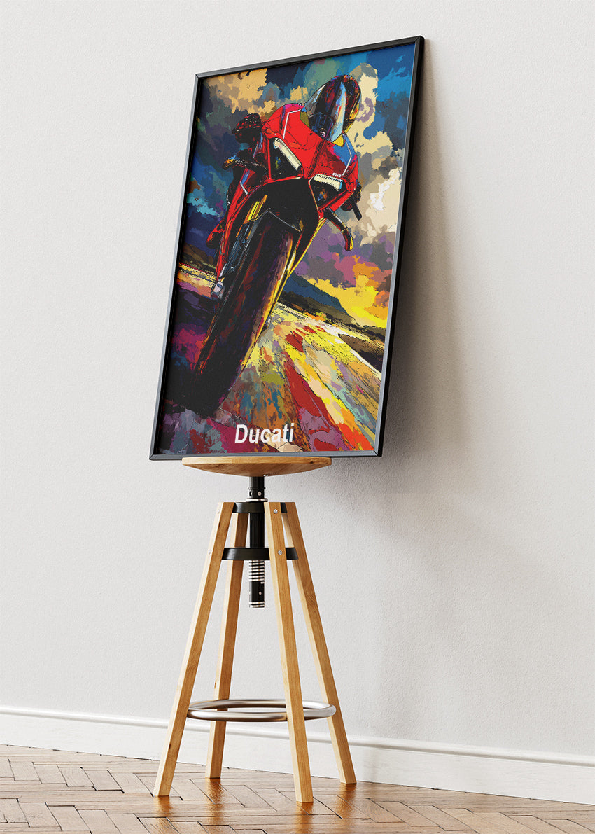 Ducati Superbike Speed Art Poster & Canvas