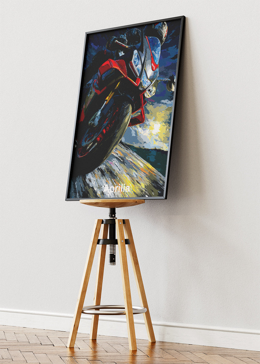 Aprilia Superbike Racing Wall Art Poster & Canvas – High-Speed Motorcycle Artwork