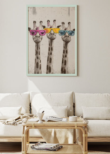 Cool Giraffes Pop Art Canvas & Poster Print – AI PRINT LAB