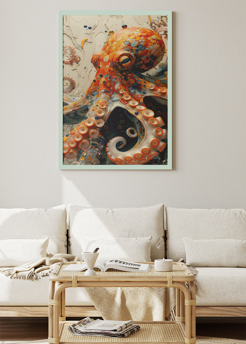 Colorful Octopus Ocean Art Canvas & Poster Print – AI PRINT LAB