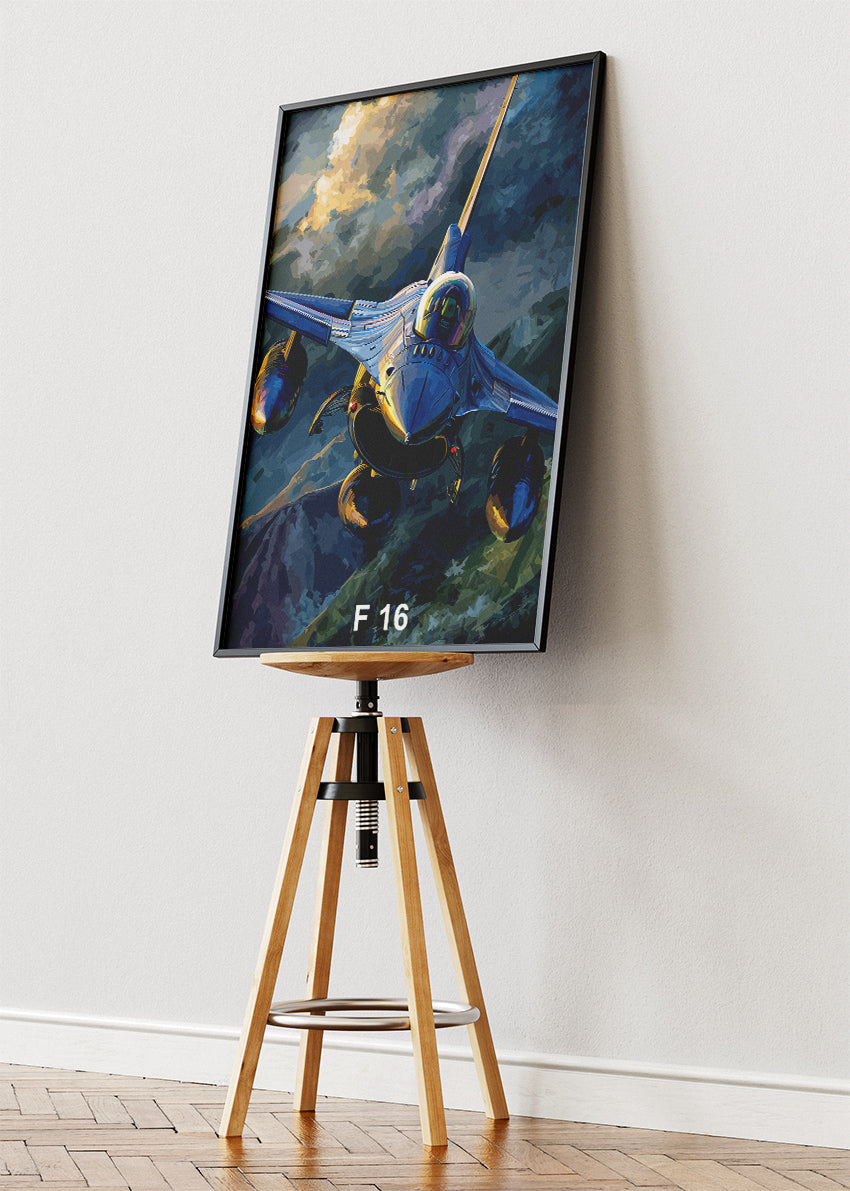 F-16 Fighting Falcon Poster & Canvas Print – Fighter Jet Wall Art