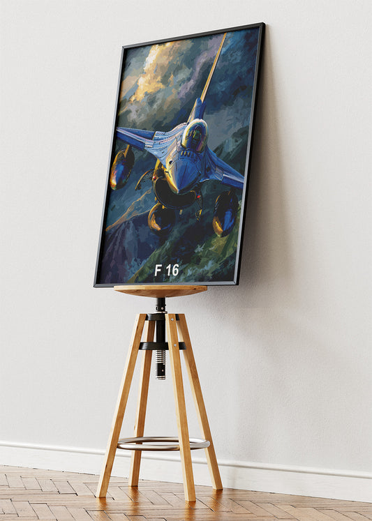F-16 Fighting Falcon Poster & Canvas Print – Fighter Jet Wall Art