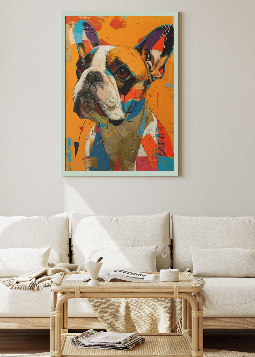 Colorful French Bulldog Pop Art Canvas & Poster Print – AI PRINT LAB