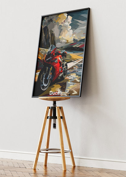 Ducati Open Road Performance Art Poster & Canvas