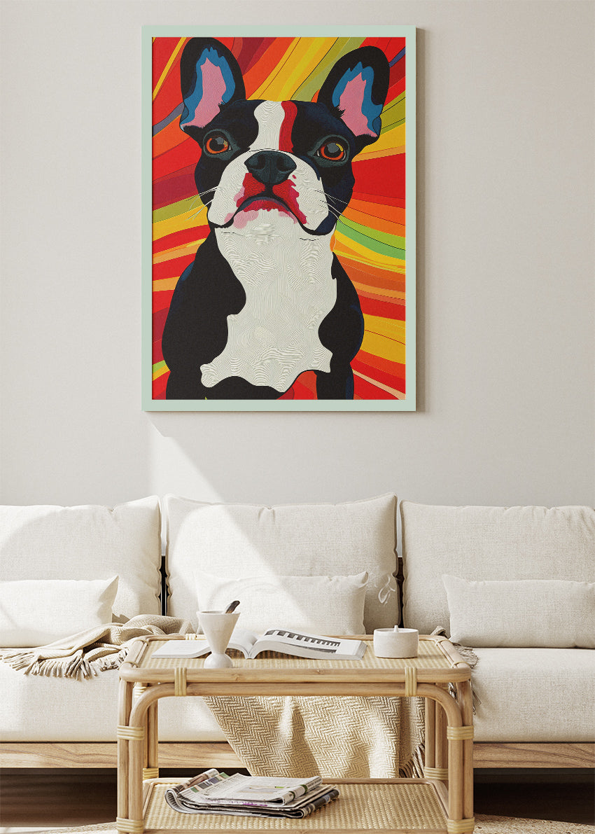 Pop Art French Bulldog Canvas Print & Poster – Colorful Dog Wall Art – AI PRINT LAB