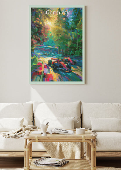 Germany Formula 1 Forest Circuit Canvas Print & Poster – AI PRINT LAB