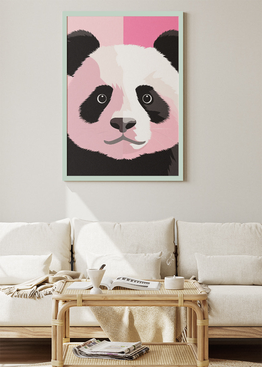 Minimal Panda Canvas Print & Poster – Cute Modern Animal Wall Art – AI PRINT LAB