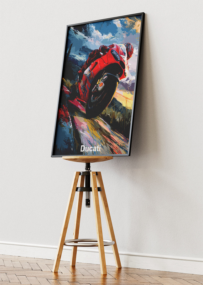 Ducati Superbike Performance Wall Art Poster & Canvas