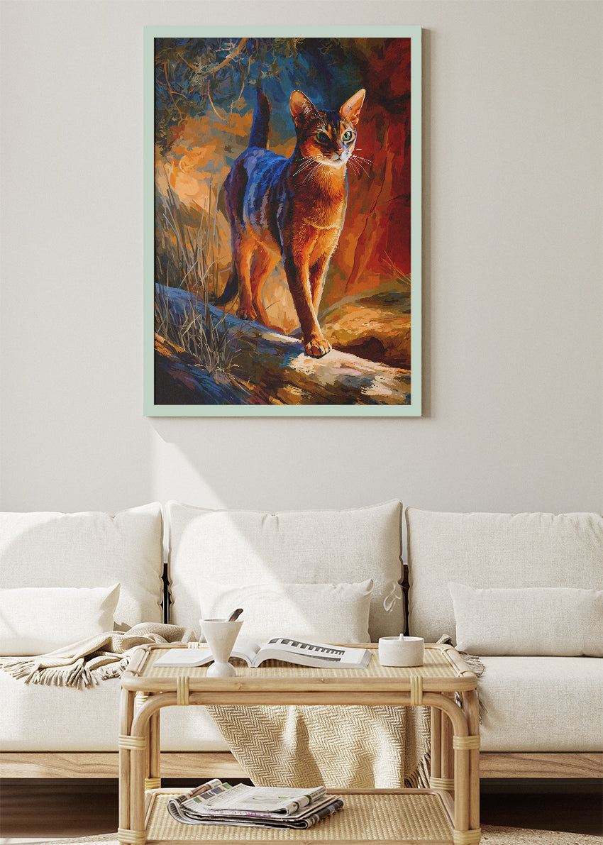 Colorful Cat Canvas Print & Poster – Artistic Pet Wall Art – AI PRINT LAB
