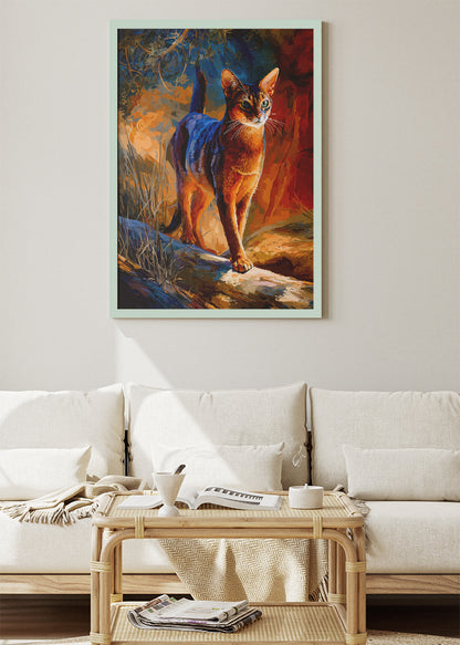 Colorful Cat Canvas Print & Poster – Artistic Pet Wall Art – AI PRINT LAB