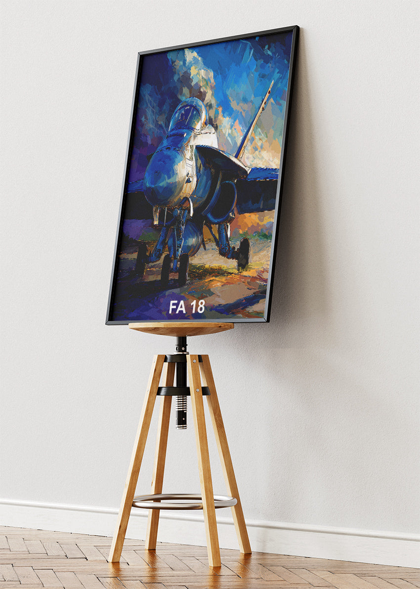 FA-18 Hornet Fighter Jet Poster & Canvas Print – Dynamic Aviation Wall Art