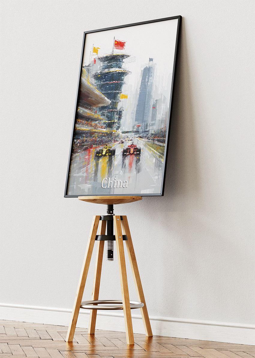 China Formula One Grand Prix Poster & Canvas | Shanghai Motorsport Wall Art