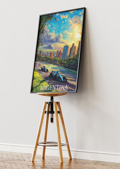Argentina Formula Racing Landscape Poster & Canvas Print | Scenic Motorsport Wall Art