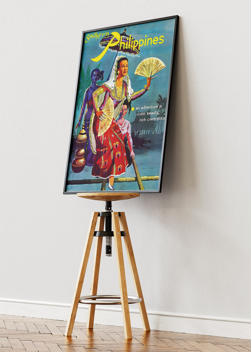 Southern Philippines Vintage Poster & Canvas Print – Retro Cultural Travel Art