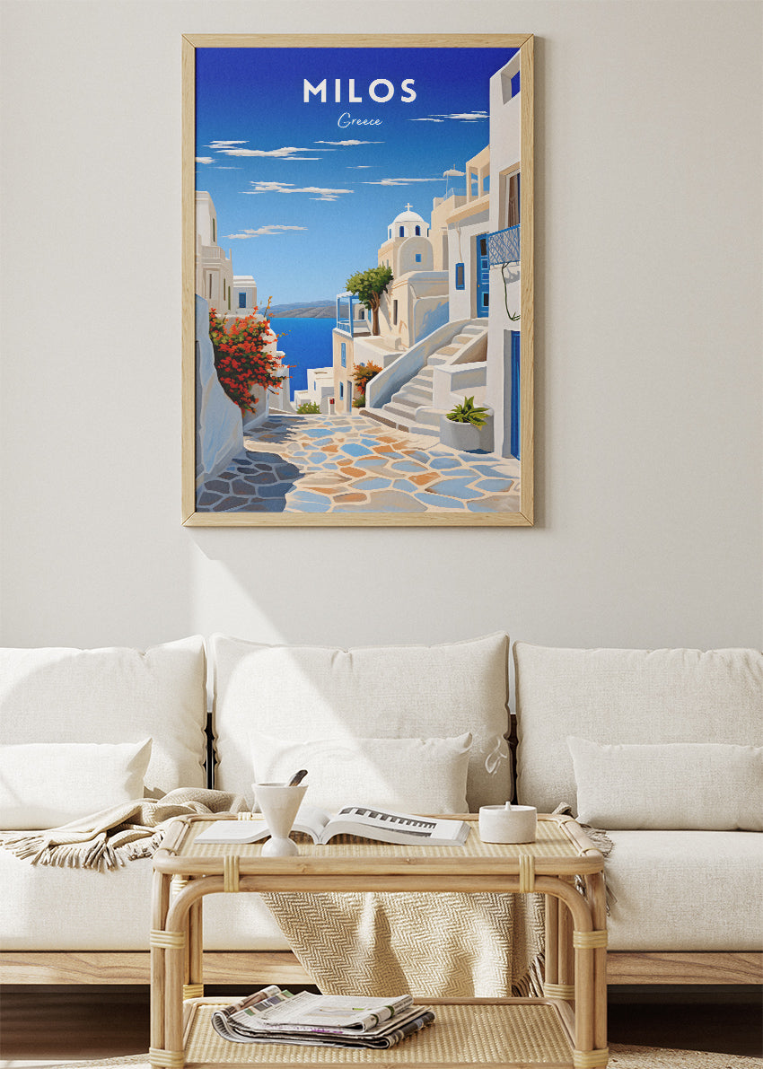 Milos Greece Poster & Canvas Print – Scenic Greek Island Art