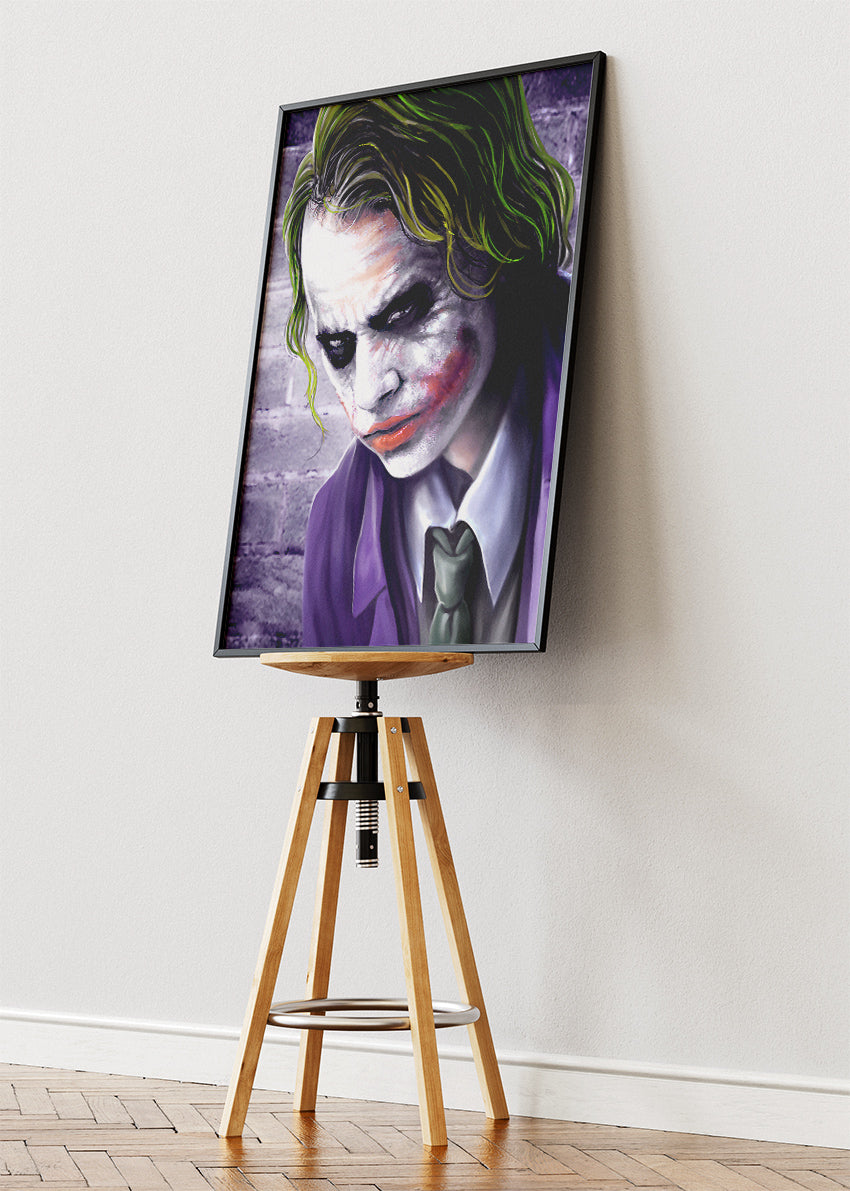 Joker – Dark Psychological Portrait Canvas & Poster Print – AI PRINT LAB