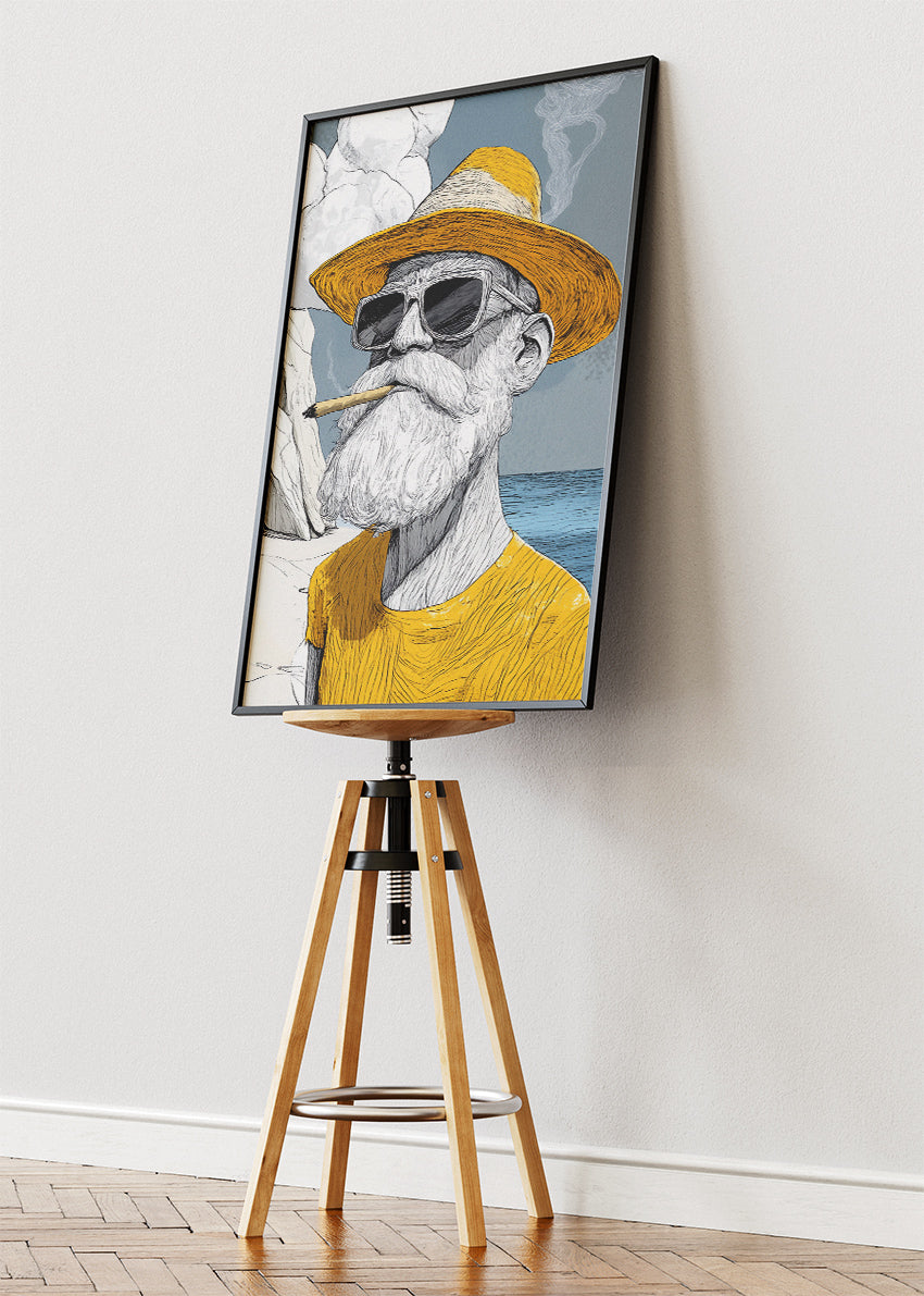 Coastal Rebel Portrait Canvas & Poster Print – AI PRINT LAB