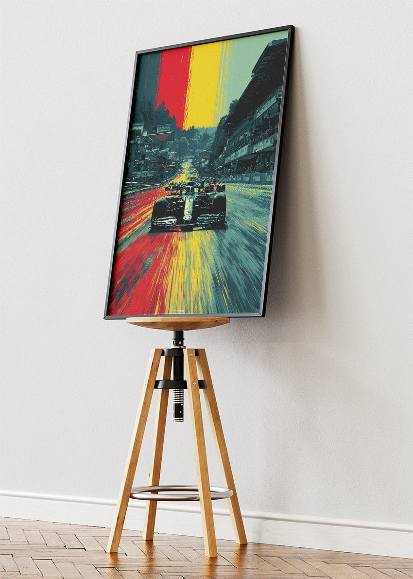 Formula 1 Speed Track Poster Canvas Print – Dynamic F1 Racing Wall Art – AI PRINT LAB