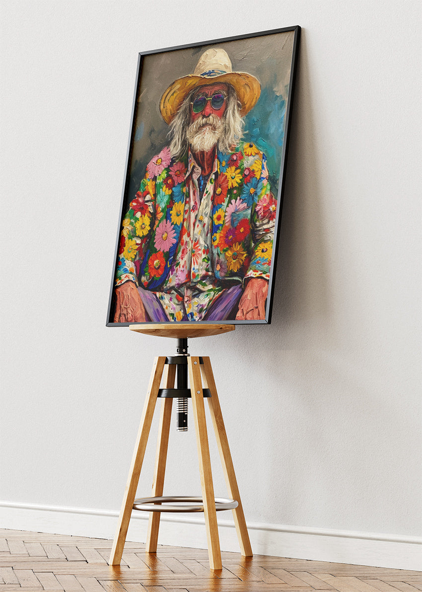 Bohemian Bloom Portrait Canvas & Poster Print – AI PRINT LAB