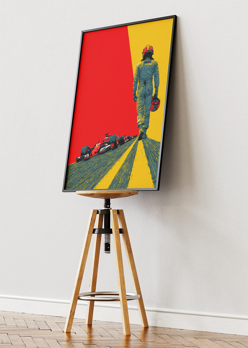 Formula 1 Driver Journey Poster Canvas Print – Motorsport Minimal Racing Wall Art – AI PRINT LAB