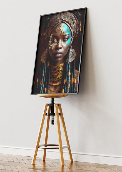 Golden Tribal Majesty Canvas & Poster Print – AI PRINT LAB